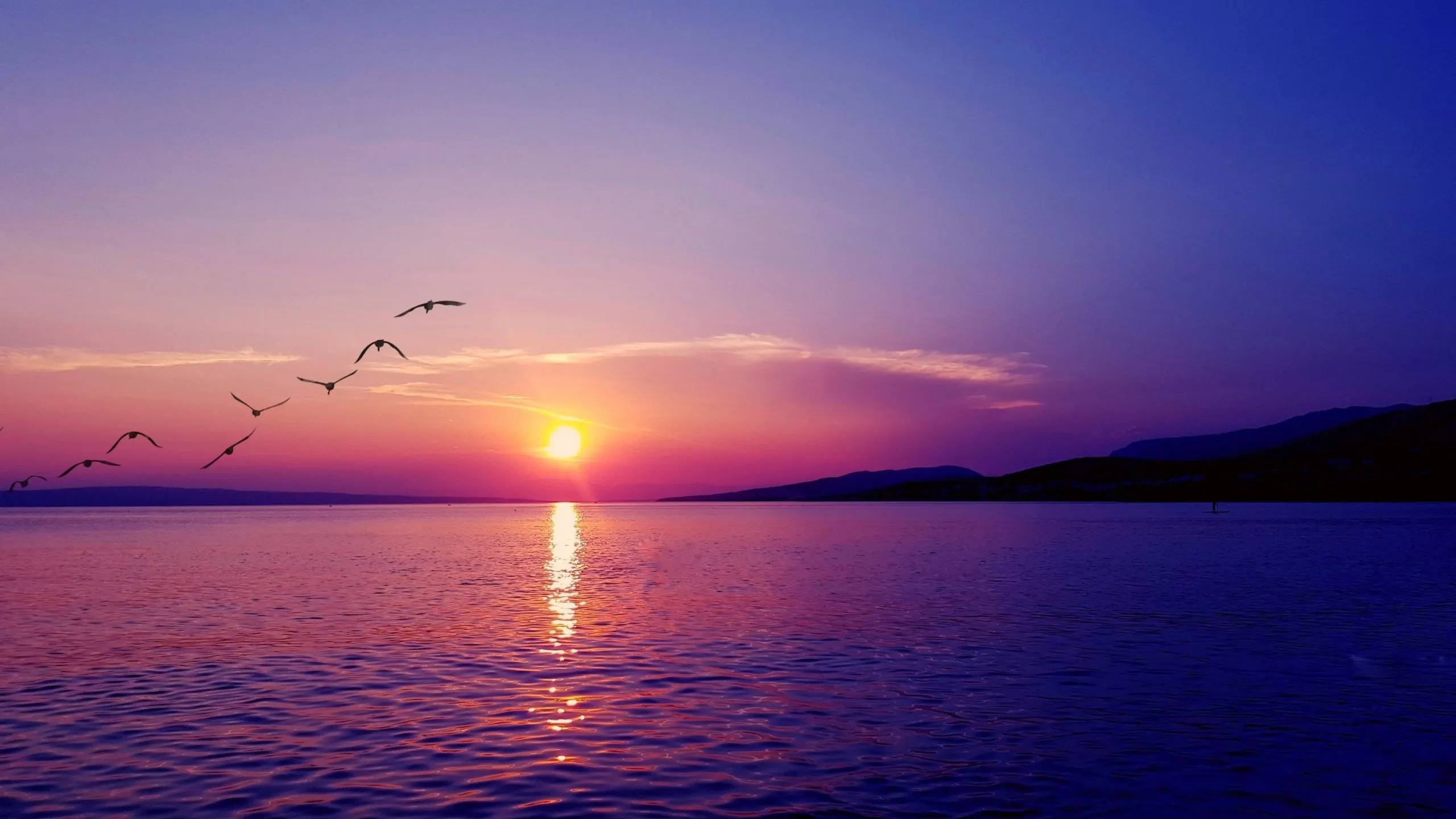 sunset over sea in croatia sunset over sea in croatia